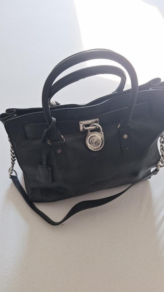 Michael Kors Hamilton Tote Tas Zwart, Sieraden, Tassen en Uiterlijk, Tassen | Damestassen, Ophalen of Verzenden, Zo goed als nieuw