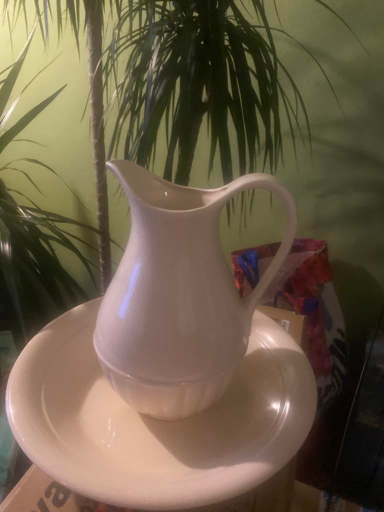 Antieke waskom met kan, Ophalen of Verzenden