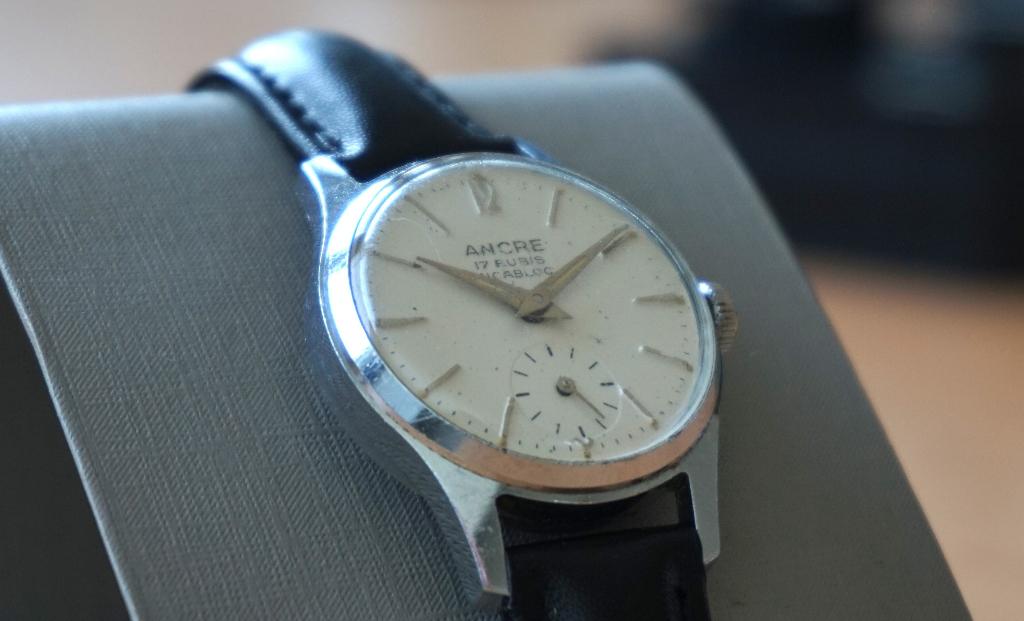 Vintage Ancre horloge, Overige merken, Staal, Polshorloge, Ophalen of Verzenden