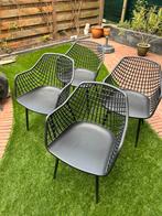 4 kuip tuinstoelen + 1 kinderstoel, Ophalen, Zo goed als nieuw, Metaal