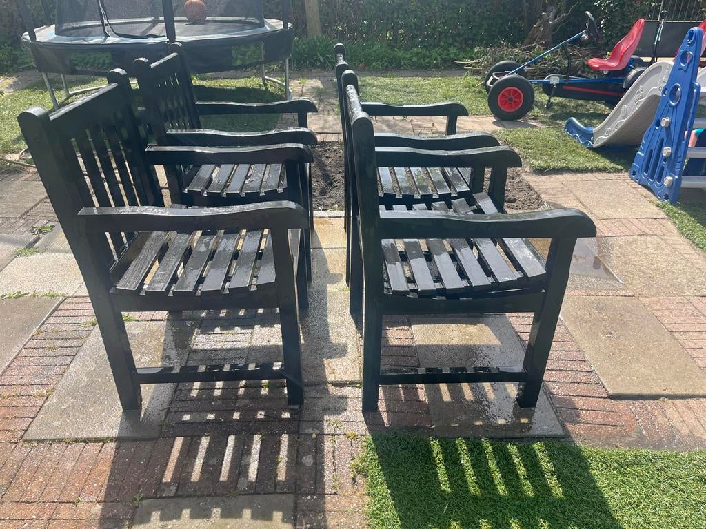 tuinstoelen - 4 stuks, Ophalen of Verzenden, Gebruikt, Hout