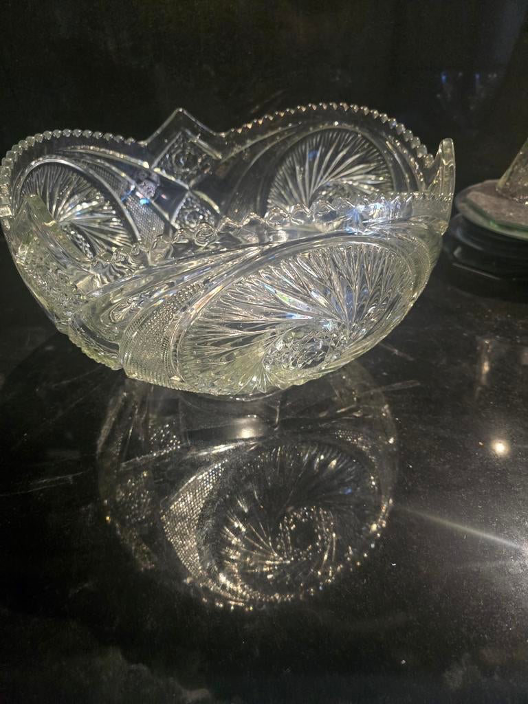 Vintage L.E. Smith McKee Aztec punchbowl, Antiek en Kunst, Ophalen