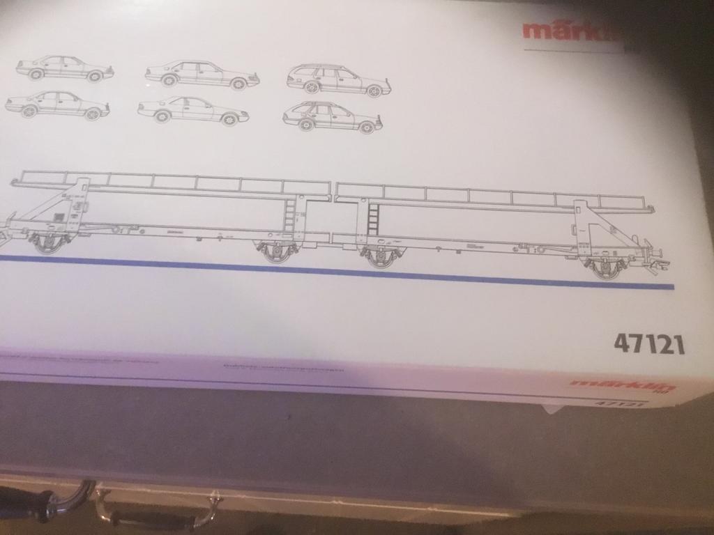 Märklin 47121 Autotransportwagen met auto's, Overige merken, Ophalen of Verzenden, Zo goed als nieuw, Groter dan 1:32