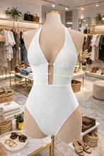 Wit badpak met diepe V-hals - Maat M - Nieuw, Kleding | Dames, Badmode en Zwemkleding, Ophalen of Verzenden, Nieuw, Wit, Badpak