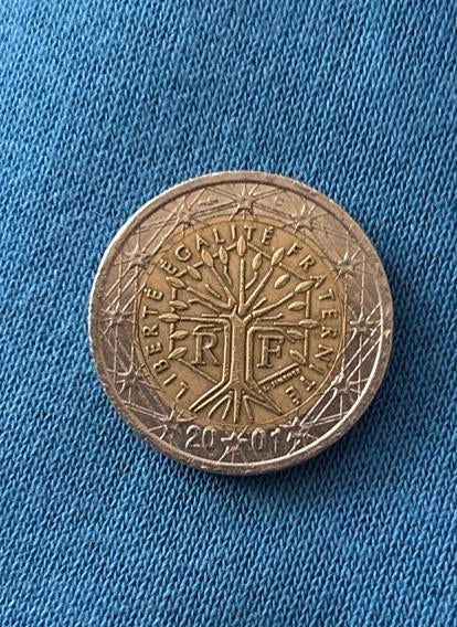 Franse 2 Euro munt 2001 Met unieke muntfouten, Ophalen, Frankrijk, 2 euro, Losse munt