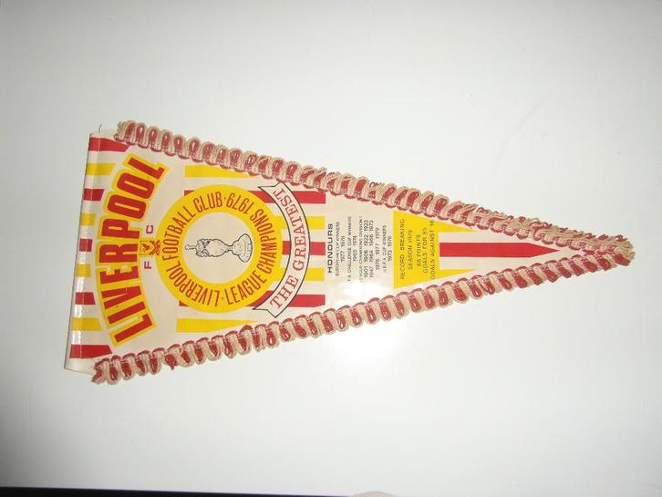 17 x voetbal vanen jaren 70 en 80 liverpool fc, Verzamelen, Sportartikelen en Voetbal, Gebruikt, Buitenlandse clubs, Ophalen of Verzenden