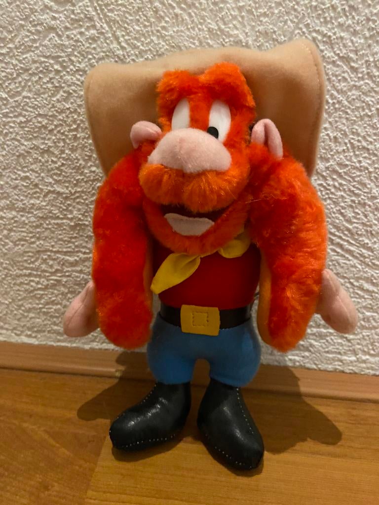 Orginele Looney Tunes Yosemite Sam knuffel stripfiguur, Ophalen of Verzenden, Zo goed als nieuw, Overige typen