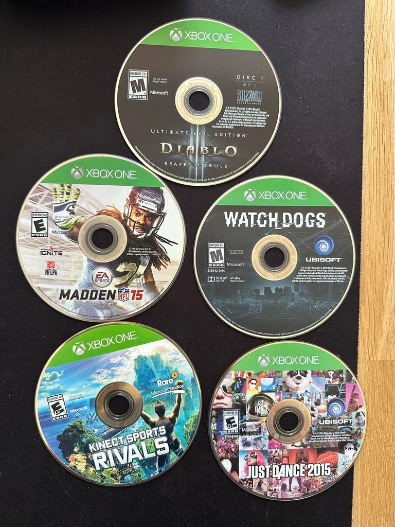 Xbox One Spellen: Diablo, Madden, Watch Dogs, Kinect Sports,, Spelcomputers en Games, Games | Xbox One, Gebruikt, 1 speler, Eén computer