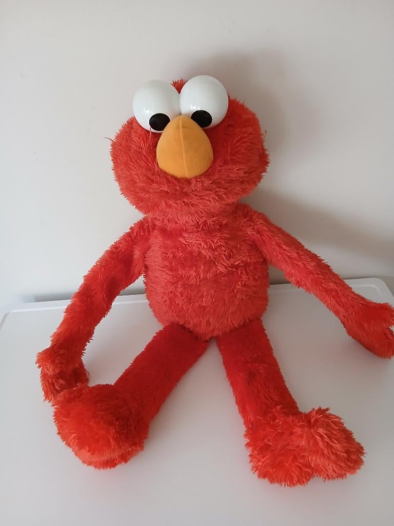 Vintage Elmo/Sesamstraat Praat en Beweegt, Ophalen of Verzenden, Gebruikt, Tv, Actiefiguur of Pop