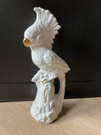 Grote witte porseleinen kaketoe - 37cm, Ophalen of Verzenden, Zo goed als nieuw, Dier