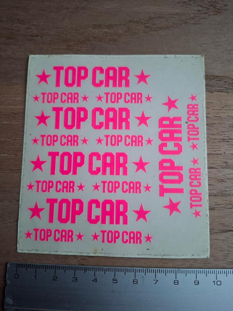 Sticker topcar, Ophalen of Verzenden, Zo goed als nieuw, Auto of Motor