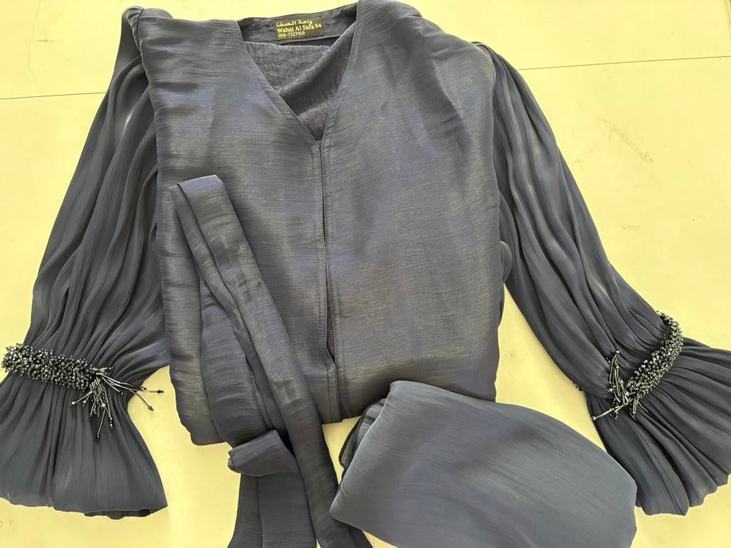 Blauwe Abaya Uit Dubai, Kleding | Dames, Overige typen, Blauw, Ophalen of Verzenden, Zo goed als nieuw