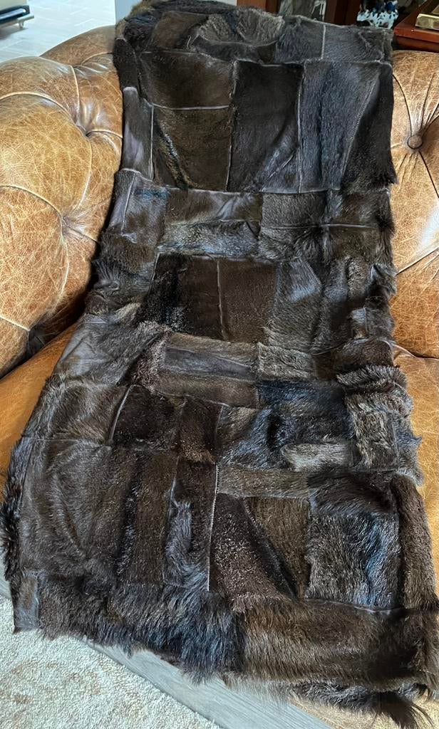 Luxe huidenplaid patchwork kleed woondeken plaid, Huis en Inrichting, Ophalen of Verzenden, Zo goed als nieuw