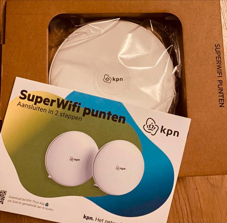 KPN SuperWifi punten (set van 2) Nieuw, Computers en Software, Routers en Modems, Nieuw, Router, Ophalen of Verzenden