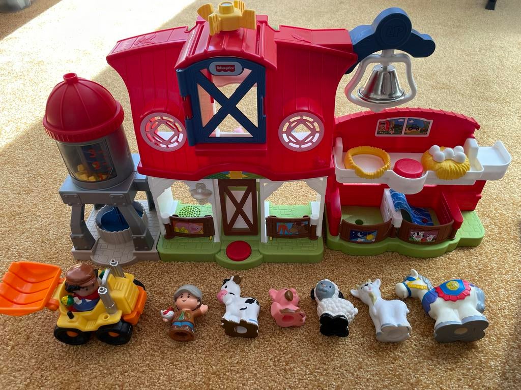 Fisher-Price Little People Boerderij met Dieren en Tractor, Ophalen of Verzenden, Zo goed als nieuw, Speelset, Met geluid