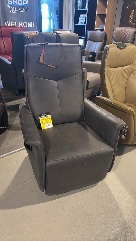 NIEUW Relaxfauteuil Mira, 2motorig + sta-op | inclusief accu, Ophalen, Minder dan 75 cm, Nieuw, Leer