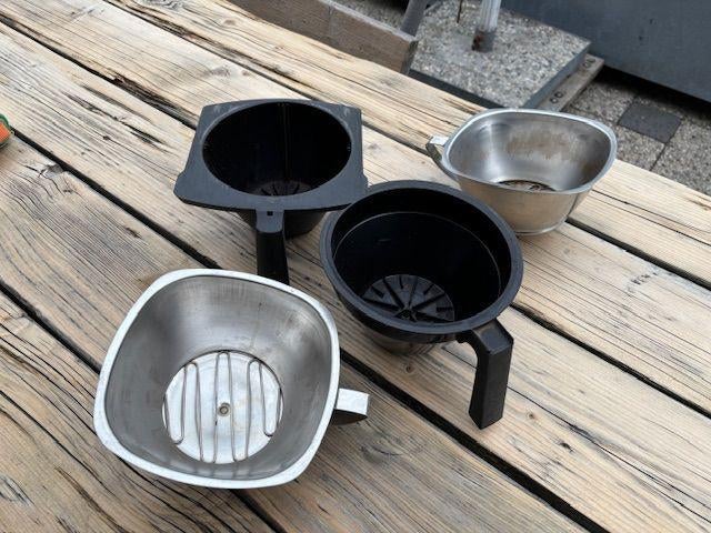 koffiefilterhouder  kunststof en RVS filterpan Bravilor 4x, 10 kopjes of meer, Ophalen of Verzenden, Gebruikt, Koffiemachine