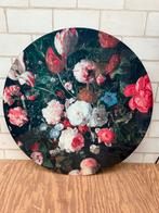 Wanddecoratie met bloemen van glas, Ophalen, Zo goed als nieuw