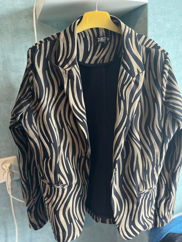 Zebra print blazer, Ophalen of Verzenden, Zo goed als nieuw, Zwart
