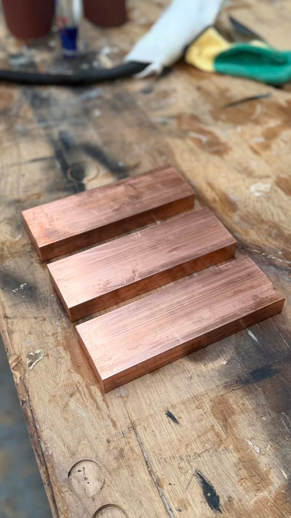 Koperen baren 5.1 kg per stuk, Postzegels en Munten, Edelmetalen en Baren, Ophalen, Koper