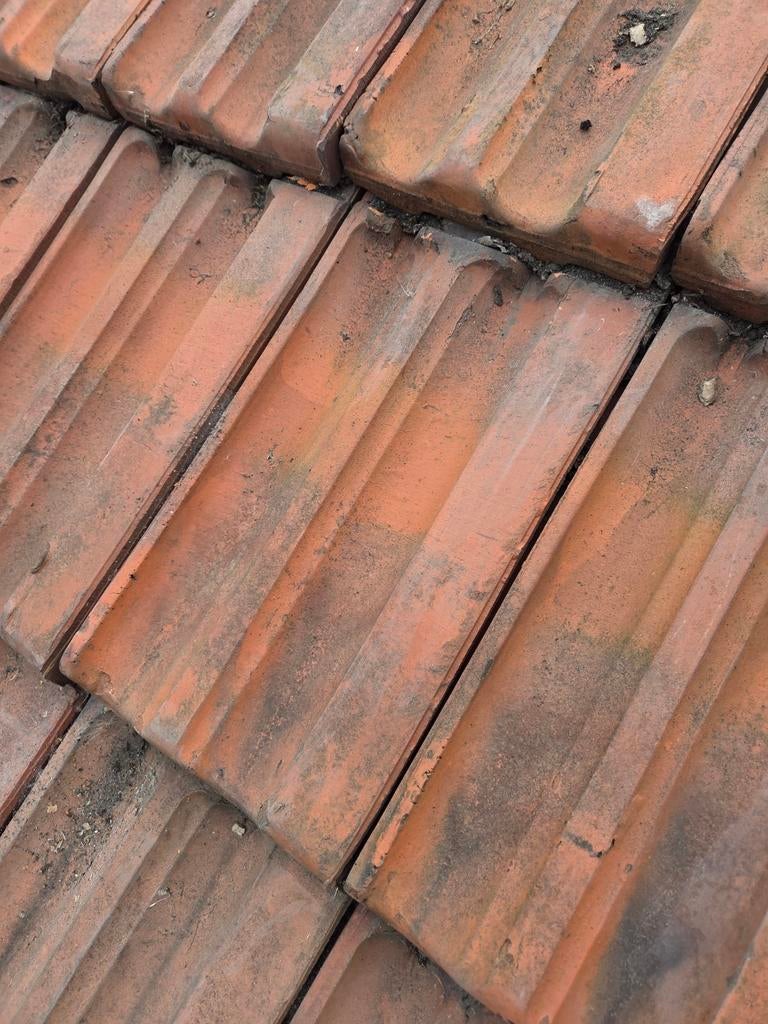 750+ vlakke mulden dakpannen - Gebr Laumans, Gebruikt, Steen of Klei, Ophalen of Verzenden, 15 m² of meer