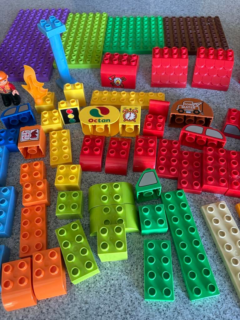 Grote verzameling LEGO Duplo blokken en figuren, Ophalen of Verzenden, Zo goed als nieuw, Overige merken