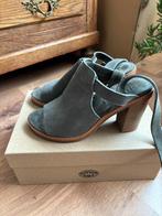 SHABBIES AMSTERDAM suède sandalen met hak, Ophalen of Verzenden, Zo goed als nieuw, Groen, Sandalen of Muiltjes