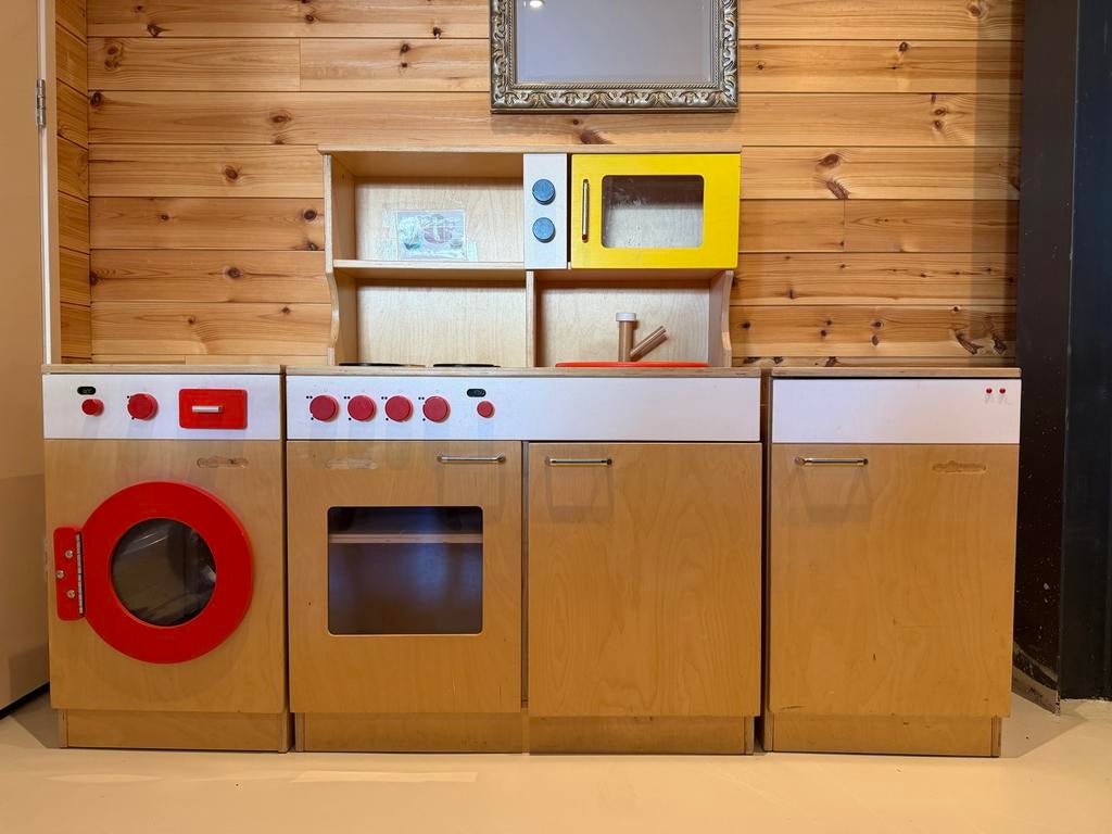 Educo kwaliteit houten speelkeuken, Ophalen, Gebruikt, Hout, Speelkeuken