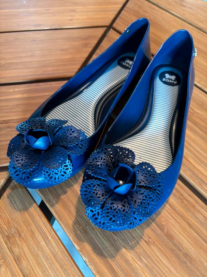 Zaxy ballerina's maat 39 - ideaal voor strand of tuin, Kleding | Dames, Schoenen, Zo goed als nieuw, Ballerina's, Blauw, Ophalen of Verzenden