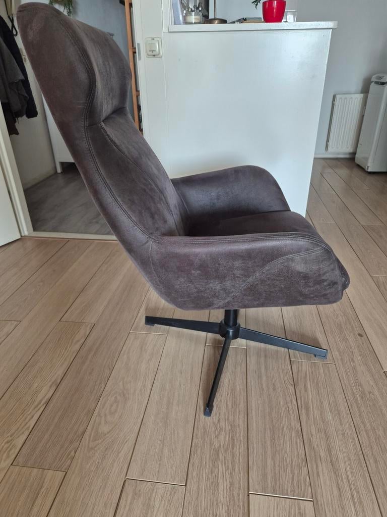 Grijze draaistoel, Huis en Inrichting, Stoelen, Ophalen, Zo goed als nieuw, Eén, Stof