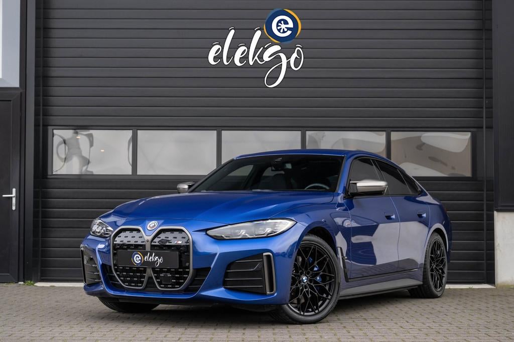 BMW I4 M50 544PK 84 kWh|360 Carmer|ACC|19 inch M4, Auto's, BMW, Gebruikt, Zwart, Blauw, Leder