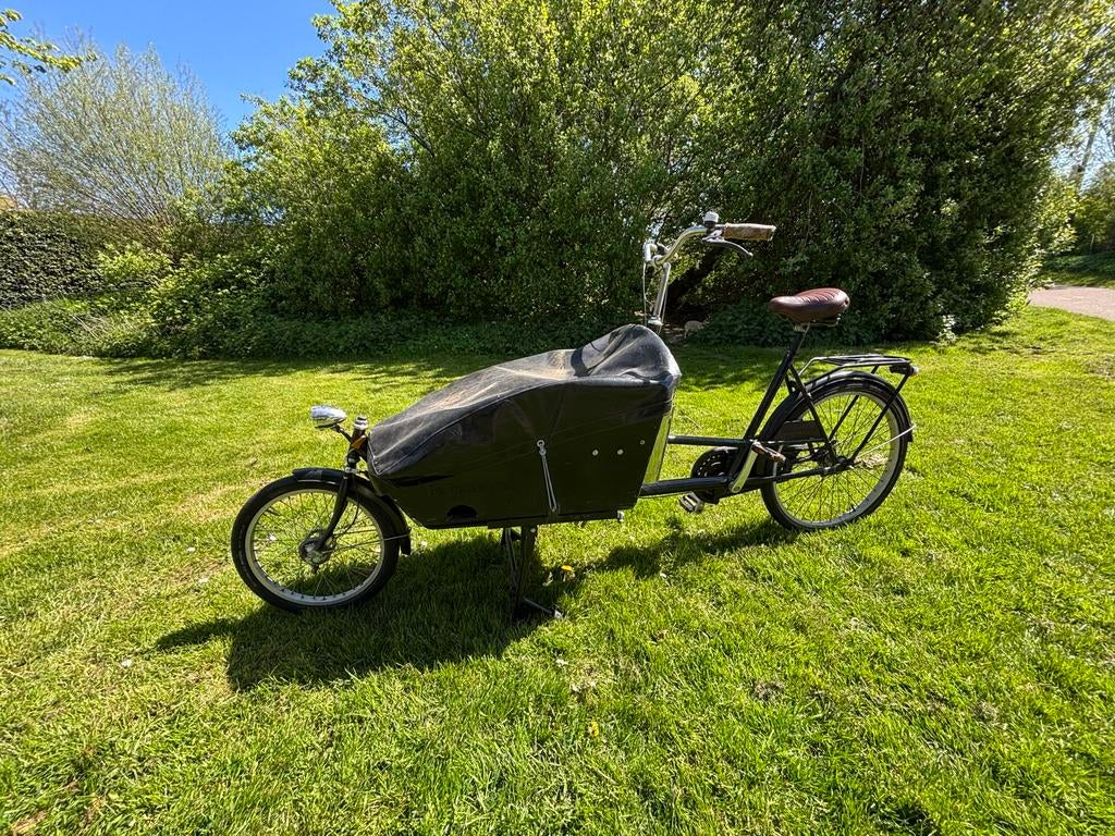 Fietsfabriek Bakfiets Kort Model - 3 Versnellingen & Remmen, Ophalen, Terugtraprem, Gebruikt, 2 kinderen