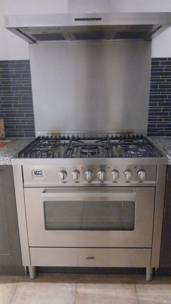 Boretti 5 pits fornuis met oven, Witgoed en Apparatuur, Fornuizen, Gebruikt, Vrijstaand, Gas, 5 kookzones of meer, 90 tot 95 cm