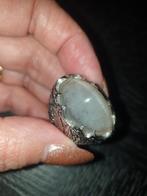 Ring maat 17 batu akik Pandan putih Indonesië, Sieraden, Tassen en Uiterlijk, Ringen, Verzenden, 18 tot 19, Zilver, Dame of Heer