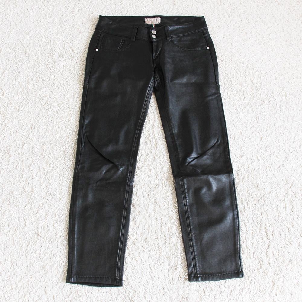 Leather Look MET Injeans Broek (Maat 26/XS) - 79 € 35,-, Zwart, Ophalen of Verzenden, Zo goed als nieuw, MET Injeans