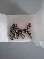 Prachtige antieke 835 zilveren koets broche van niekerk, Ophalen of Verzenden, Zo goed als nieuw, Zilver, Zilver