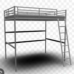 Metalen hoogslaper Ikea Trömso, Ophalen, Eenpersoons, 90 cm, Hoogslaper