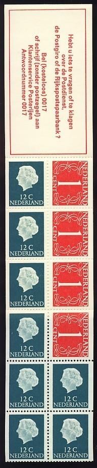 Nederland Postzegelboekje 8bF postfris 1969, Postzegels en Munten, Postzegels | Nederland, Ophalen of Verzenden, Na 1940, Postfris
