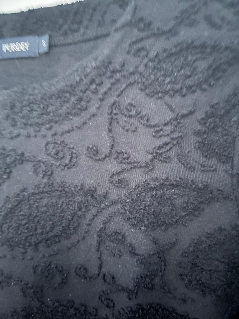 Purdey top lange mouw zwart ton sur ton paisley motief, Zwart, Ophalen of Verzenden, Zo goed als nieuw, Purdey