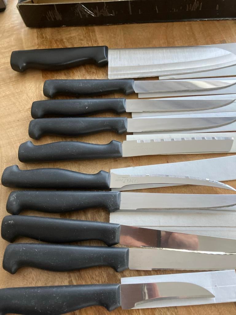 Ginsu 2000 Messenset - RVS Keukenmessen, Ophalen of Verzenden, Gebruikt, Rvs of Chroom, Los bestek