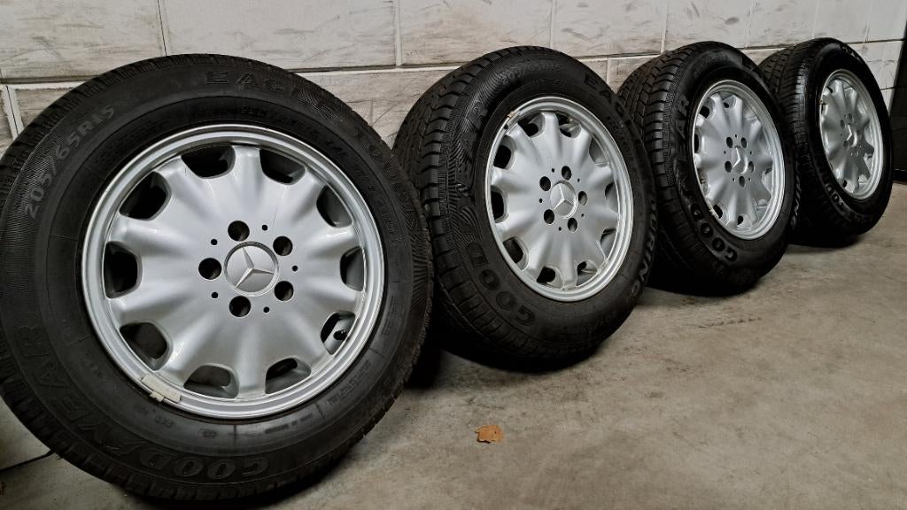 Elegance velgen Mercedes E-Klasse W210/S210 W203 205/65/15, Auto-onderdelen, Banden en Velgen, Gebruikt, 15 inch, Banden en Velgen