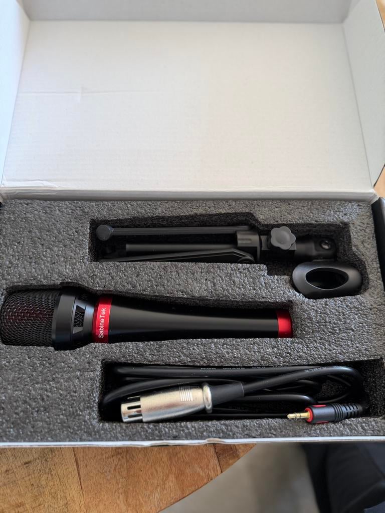 Nieuwe SabineTek PM01 Studio Microfoon, Muziek en Instrumenten, Microfoons, Ophalen of Verzenden, Zo goed als nieuw, Studiomicrofoon
