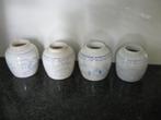 4 antieke Chinese gemberpotten, Antiek en Kunst, Ophalen of Verzenden