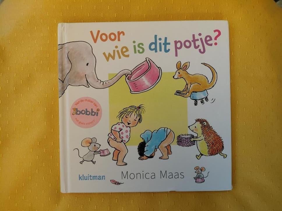 Monica Maas - Voor wie is dit potje?, Boeken, Monica Maas, 3 tot 4 jaar, Ophalen of Verzenden, Zo goed als nieuw