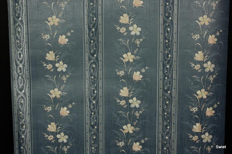 8885 klassiek Engels bloemenbehang met strepen swiet, Verzenden, Minder dan 10 m², Roze