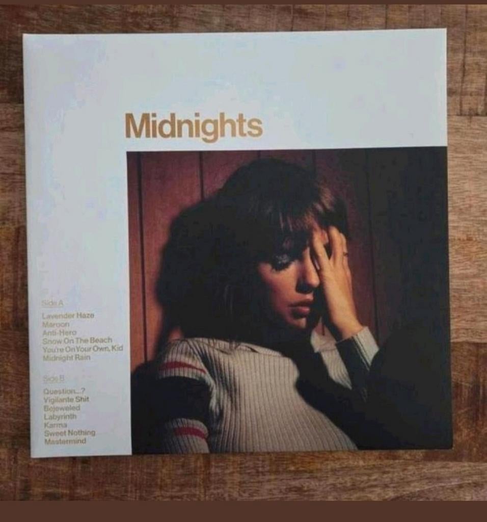 Lp taylor swift midnights mahogany, Cd's en Dvd's, Vinyl | Pop, Ophalen of Verzenden, Zo goed als nieuw, 12 inch