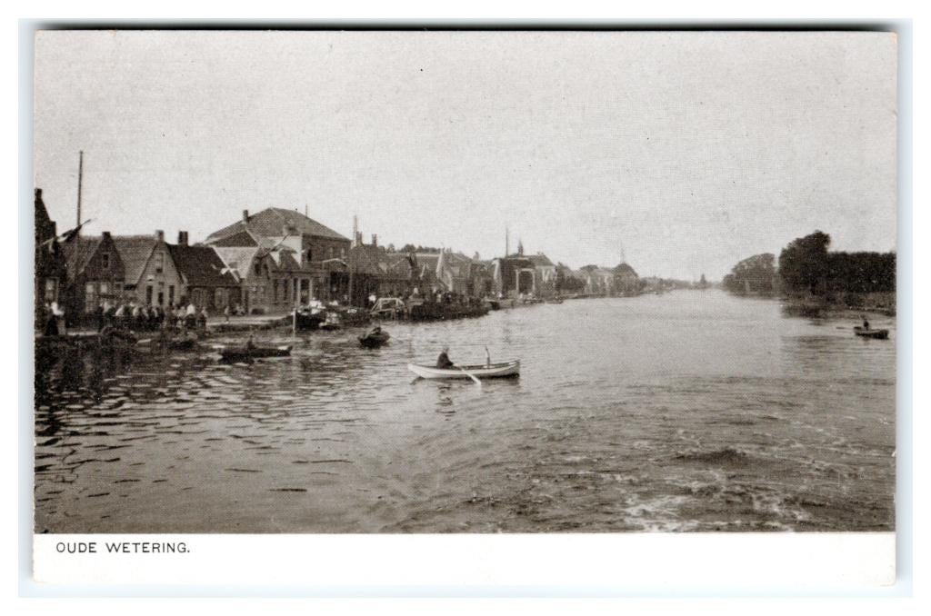 Oude Wetering, Verzamelen, Ansichtkaarten | Nederland, Verzenden, 1920 tot 1940, Ongelopen, Zuid-Holland