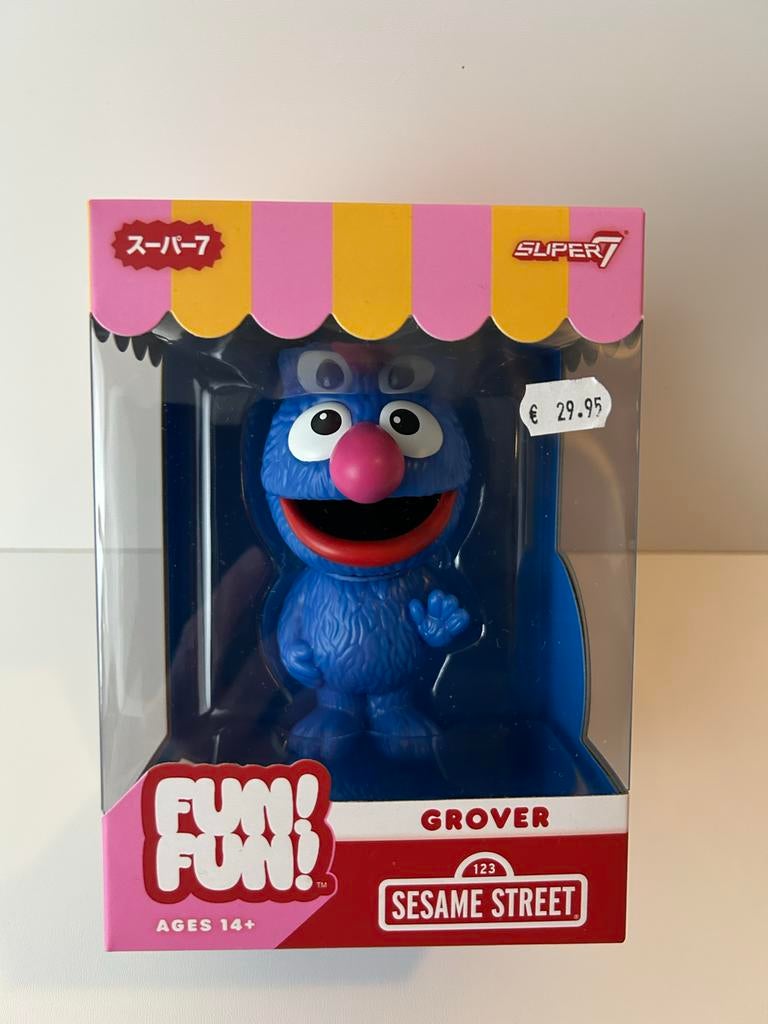 Super7 Fun Fun Grover Figuur Sesamstraat Verzamelfiguur, Verzamelen, Poppetjes en Figuurtjes, Verzenden, ., Nieuw, .