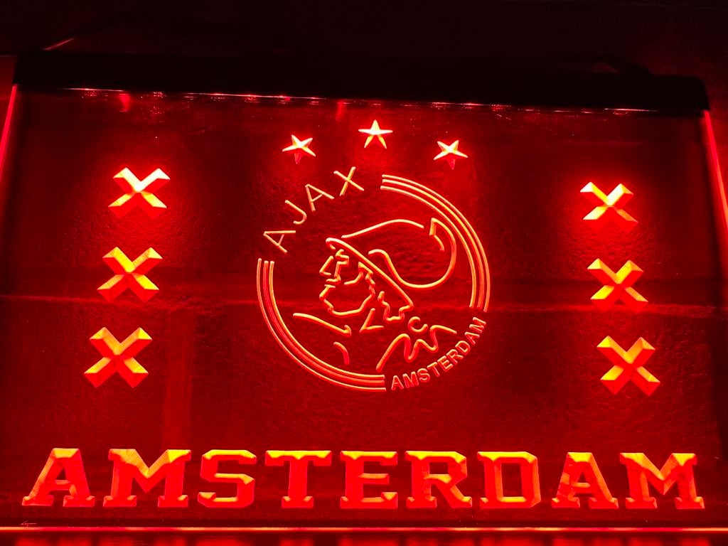 Led lichtbord AJAX 3d neon look, Ophalen of Verzenden, Nieuw, Lichtbak of (neon) lamp