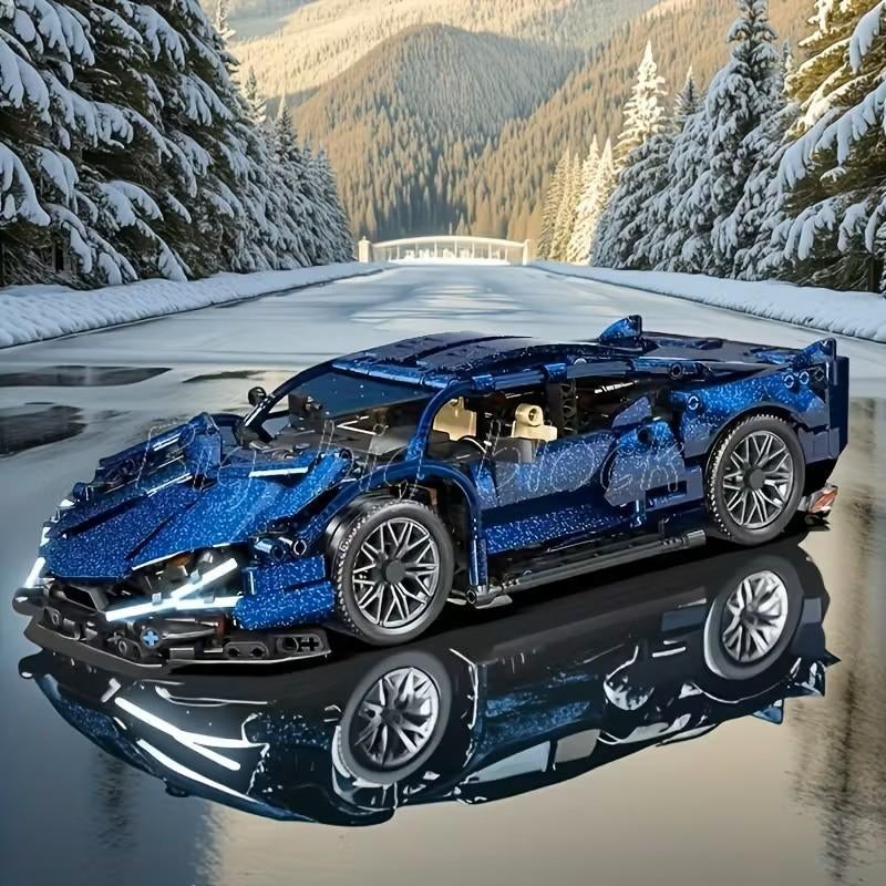 Technics bouwstenen Super Car "Starry Sky Blue" 1:14, Overige merken, Auto, Groter dan 1:32, Nieuw
